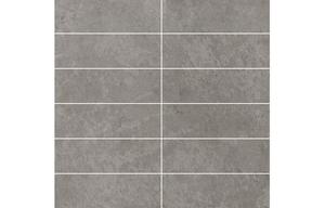 Fibo 30x10cm Rectangular Tile 600x900mm Splashback - Grey Sahara (Pk/2)